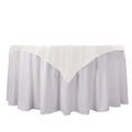 Scuba 54"x54" Table Overlay Square Tablecloth Ivory - Wrinkle Free & Stain Resistant Table Cover - Bell Racket Store