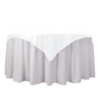 Scuba 54"x54" Table Overlay Square Tablecloth White - Wrinkle Free & Stain Resistant Table Cover - Bell Racket Store