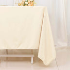Scuba 70"x70" Table Overlay Square Tablecloth Beige - Wrinkle Free & Stain Resistant Table Cover - Bell Racket Store