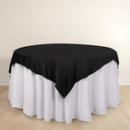 Scuba 70"x70" Table Overlay Square Tablecloth Black - Wrinkle Free & Stain Resistant Table Cover - Bell Racket Store