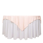 Scuba 70"x70" Table Overlay Square Tablecloth Blush - Wrinkle Free & Stain Resistant Table Cover - Bell Racket Store