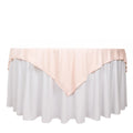 Scuba 70"x70" Table Overlay Square Tablecloth Blush - Wrinkle Free & Stain Resistant Table Cover - Bell Racket Store