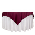 Scuba 70"x70" Table Overlay Square Tablecloth Burgundy - Wrinkle Free & Stain Resistant Table Cover - Bell Racket Store