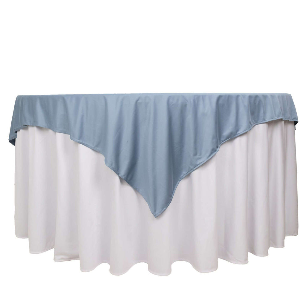 Scuba 70"x70" Table Overlay Square Tablecloth Dusty Blue - Wrinkle Free & Stain Resistant Table Cover - Bell Racket Store