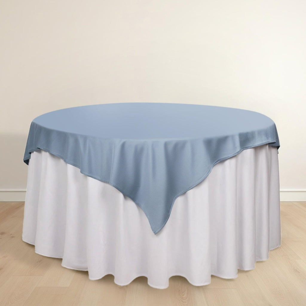 Scuba 70"x70" Table Overlay Square Tablecloth Dusty Blue - Wrinkle Free & Stain Resistant Table Cover - Bell Racket Store