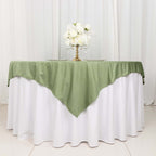 Scuba 70"x70" Table Overlay Square Tablecloth Dusty Sage Green - Wrinkle Free & Stain Resistant Table Cover - Bell Racket Store