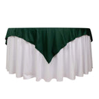 Scuba 70"x70" Table Overlay Square Tablecloth Hunter Emerald Green - Wrinkle Free & Stain Resistant Table Cover - Bell Racket Store