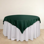 Scuba 70"x70" Table Overlay Square Tablecloth Hunter Emerald Green - Wrinkle Free & Stain Resistant Table Cover - Bell Racket Store