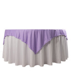 Scuba 70"x70" Table Overlay Square Tablecloth Lavender Lilac - Wrinkle Free & Stain Resistant Table Cover - Bell Racket Store