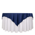 Scuba 70"x70" Table Overlay Square Tablecloth Navy Blue - Wrinkle Free & Stain Resistant Table Cover - Bell Racket Store