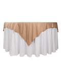 Scuba 70"x70" Table Overlay Square Tablecloth Nude - Wrinkle Free & Stain Resistant Table Cover - Bell Racket Store