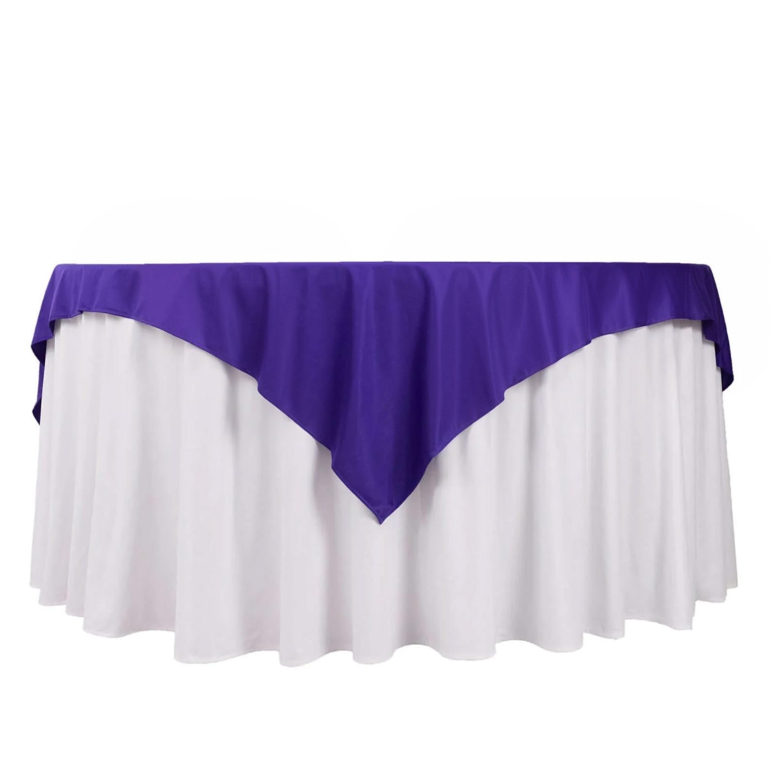 Scuba 70"x70" Table Overlay Square Tablecloth Purple - Wrinkle Free & Stain Resistant Table Cover - Bell Racket Store