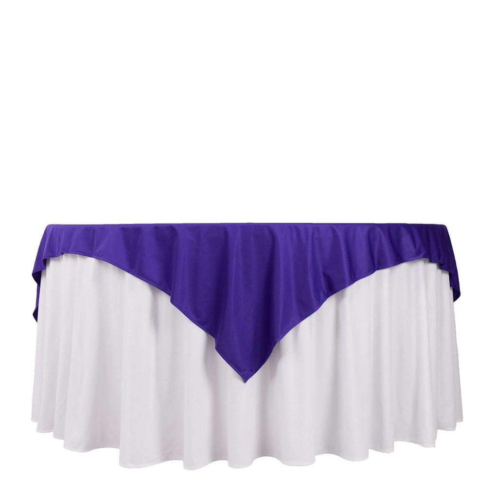 Scuba 70"x70" Table Overlay Square Tablecloth Purple - Wrinkle Free & Stain Resistant Table Cover - Bell Racket Store