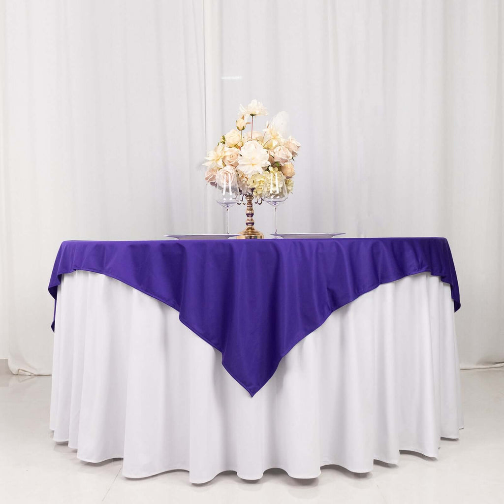 Scuba 70"x70" Table Overlay Square Tablecloth Purple - Wrinkle Free & Stain Resistant Table Cover - Bell Racket Store