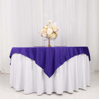 Scuba 70"x70" Table Overlay Square Tablecloth Purple - Wrinkle Free & Stain Resistant Table Cover - Bell Racket Store