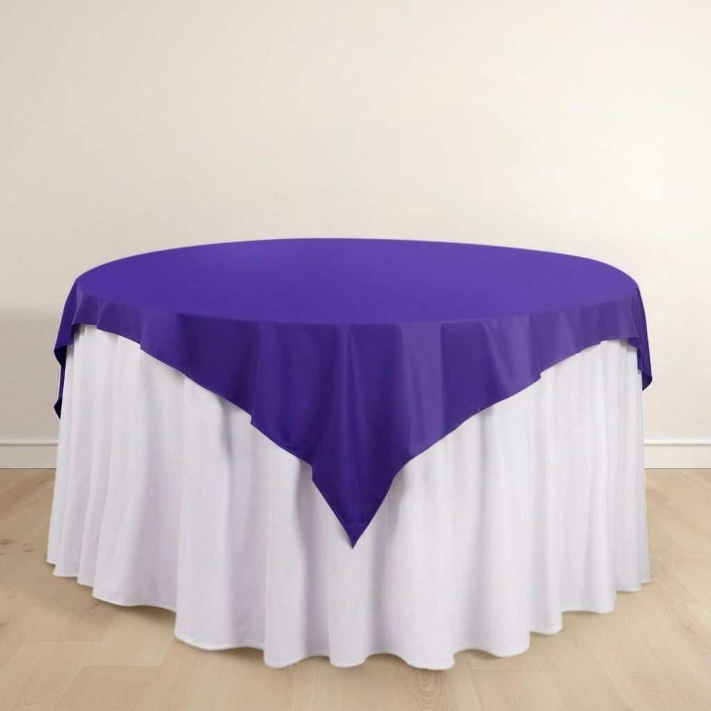 Scuba 70"x70" Table Overlay Square Tablecloth Purple - Wrinkle Free & Stain Resistant Table Cover - Bell Racket Store