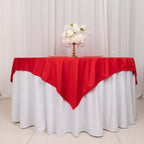 Scuba 70"x70" Table Overlay Square Tablecloth Red - Wrinkle Free & Stain Resistant Table Cover - Bell Racket Store