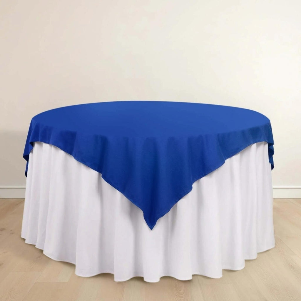 Scuba 70"x70" Table Overlay Square Tablecloth Royal Blue - Wrinkle Free & Stain Resistant Table Cover - Bell Racket Store