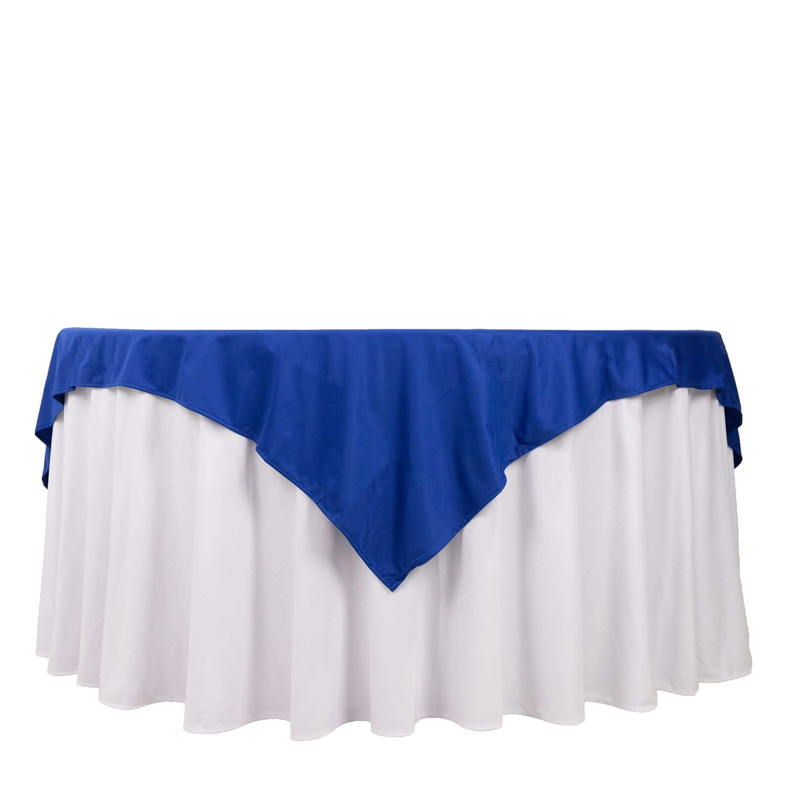 Scuba 70"x70" Table Overlay Square Tablecloth Royal Blue - Wrinkle Free & Stain Resistant Table Cover - Bell Racket Store