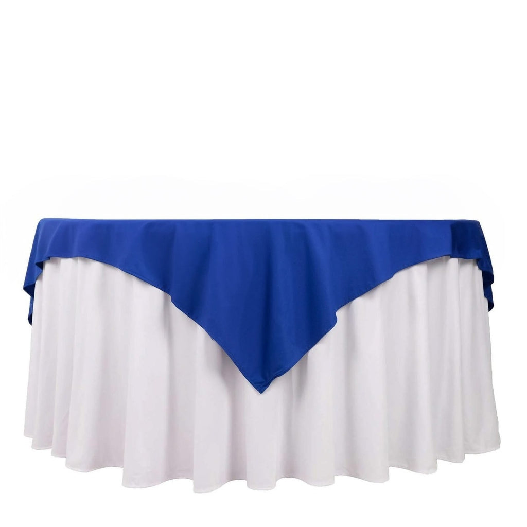 Scuba 70"x70" Table Overlay Square Tablecloth Royal Blue - Wrinkle Free & Stain Resistant Table Cover - Bell Racket Store
