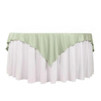 Scuba 70"x70" Table Overlay Square Tablecloth Sage Green - Wrinkle Free & Stain Resistant Table Cover - Bell Racket Store