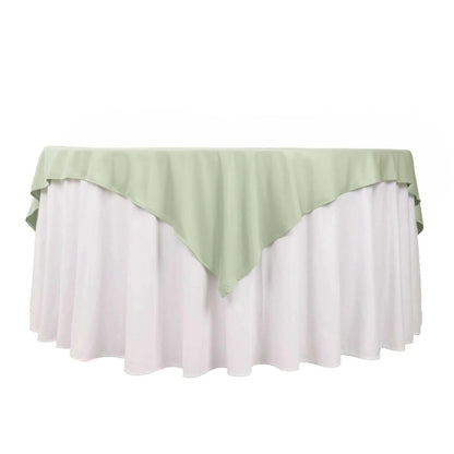 Scuba 70"x70" Table Overlay Square Tablecloth Sage Green - Wrinkle Free & Stain Resistant Table Cover - Bell Racket Store