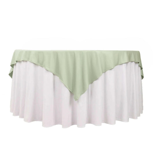 Scuba 70"x70" Table Overlay Square Tablecloth Sage Green - Wrinkle Free & Stain Resistant Table Cover - Bell Racket Store