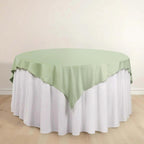 Scuba 70"x70" Table Overlay Square Tablecloth Sage Green - Wrinkle Free & Stain Resistant Table Cover - Bell Racket Store