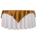 Scuba 70"x70" Table Overlay Square Tablecloth Shimmer Gold - Wrinkle Free & Stain Resistant Table Cover - Bell Racket Store