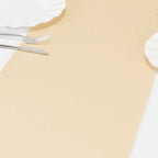 Scuba Polyester 12"x108" Table Runner Beige - Wrinkle - Free Table Linen - Bell Racket Store