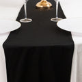 Scuba Polyester 12"x108" Table Runner Black - Wrinkle - Free Table Linen for Events & Weddings - Bell Racket Store