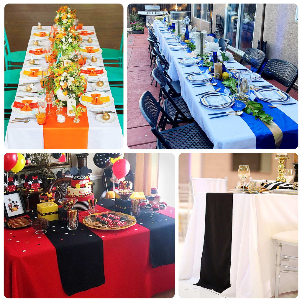 Scuba Polyester 12"x108" Table Runner Blush - Wrinkle - Free Table Linen - Bell Racket Store