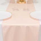 Scuba Polyester 12"x108" Table Runner Blush - Wrinkle - Free Table Linen - Bell Racket Store