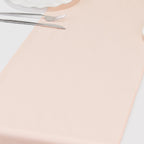 Scuba Polyester 12"x108" Table Runner Blush - Wrinkle - Free Table Linen - Bell Racket Store