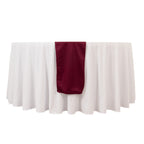 Scuba Polyester 12"x108" Table Runner Burgundy - Wrinkle - Free Table Linen - Bell Racket Store