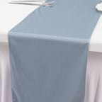 Scuba Polyester 12"x108" Table Runner Dusty Blue - Wrinkle - Free Table Linen - Bell Racket Store