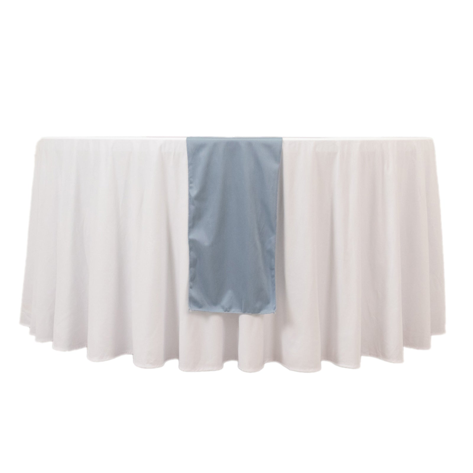 Scuba Polyester 12"x108" Table Runner Dusty Blue - Wrinkle - Free Table Linen - Bell Racket Store