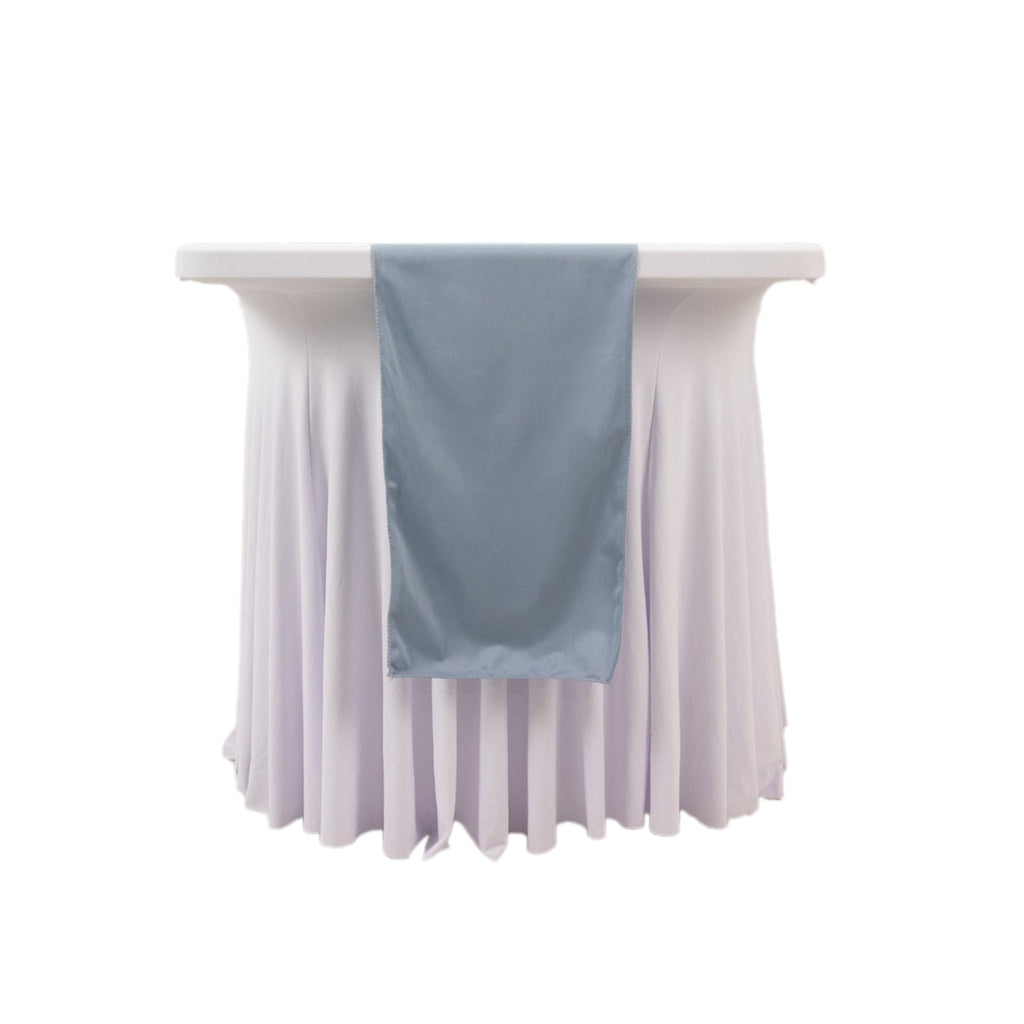 Scuba Polyester 12"x108" Table Runner Dusty Blue - Wrinkle - Free Table Linen - Bell Racket Store