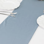 Scuba Polyester 12"x108" Table Runner Dusty Blue - Wrinkle - Free Table Linen - Bell Racket Store