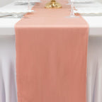Scuba Polyester 12"x108" Table Runner Dusty Rose - Wrinkle - Free Table Linen - Bell Racket Store