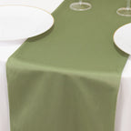 Scuba Polyester 12"x108" Table Runner Dusty Sage Green - Wrinkle - Free Table Linen - Bell Racket Store