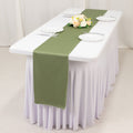 Scuba Polyester 12"x108" Table Runner Dusty Sage Green - Wrinkle - Free Table Linen - Bell Racket Store