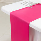 Scuba Polyester 12"x108" Table Runner Fuchsia - Wrinkle - Free Table Linen - Bell Racket Store