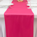 Scuba Polyester 12"x108" Table Runner Fuchsia - Wrinkle - Free Table Linen - Bell Racket Store