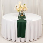 Scuba Polyester 12"x108" Table Runner Hunter Emerald Green - Wrinkle - Free Table Linen - Bell Racket Store