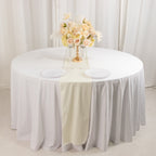 Scuba Polyester 12"x108" Table Runner Ivory - Wrinkle - Free Table Linen - Bell Racket Store