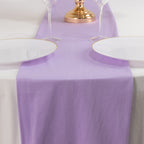 Scuba Polyester 12"x108" Table Runner Lavender Lilac - Wrinkle - Free Table Linen - Bell Racket Store