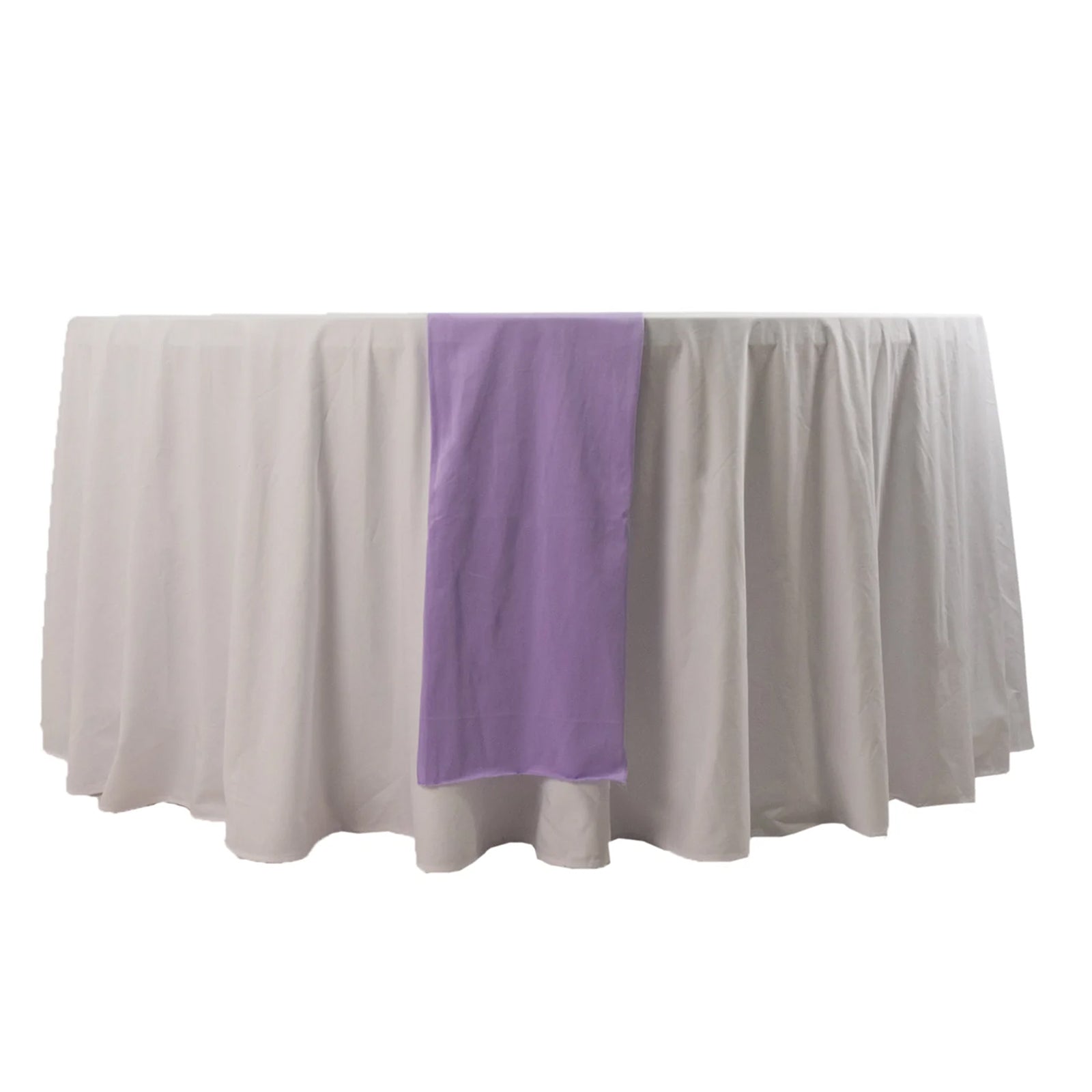 Scuba Polyester 12"x108" Table Runner Lavender Lilac - Wrinkle - Free Table Linen - Bell Racket Store