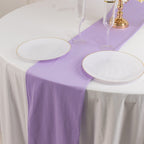 Scuba Polyester 12"x108" Table Runner Lavender Lilac - Wrinkle - Free Table Linen - Bell Racket Store