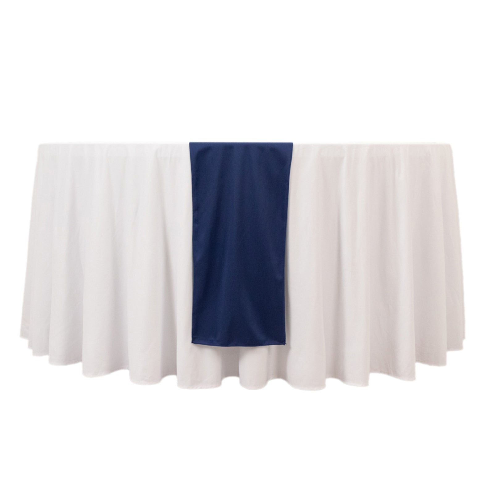 Scuba Polyester 12"x108" Table Runner Navy Blue - Wrinkle - Free Table Linen - Bell Racket Store